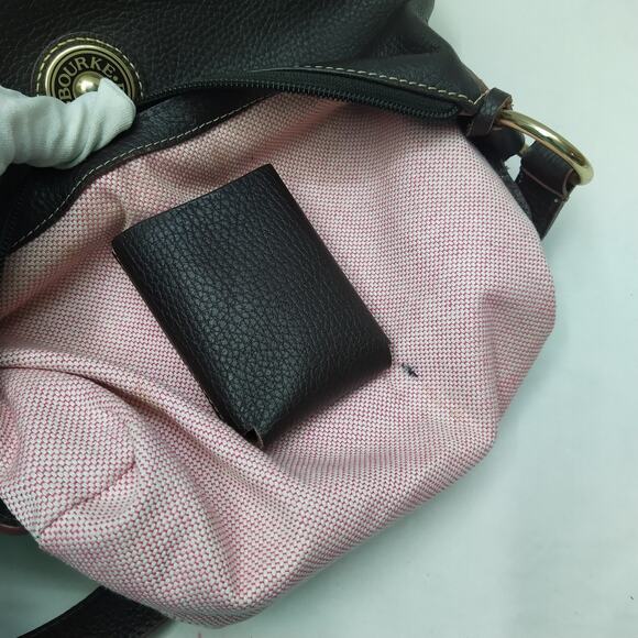 Dooney & Bourke Brown Pebbled Leather Zipper Closure Hobo Shoulder Bag - Picture 10 of 16